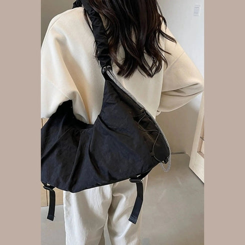 'Alondra' Ruched Drawstring Crossbody Bag - Celes Fashion